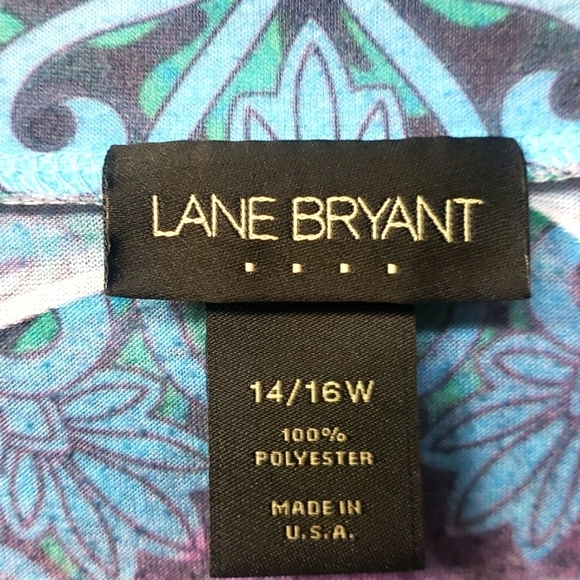 Lane Bryant Multicolor 3/4 sleeves Floral Rhinestone printed graphic 14 - Picture 2 of 7